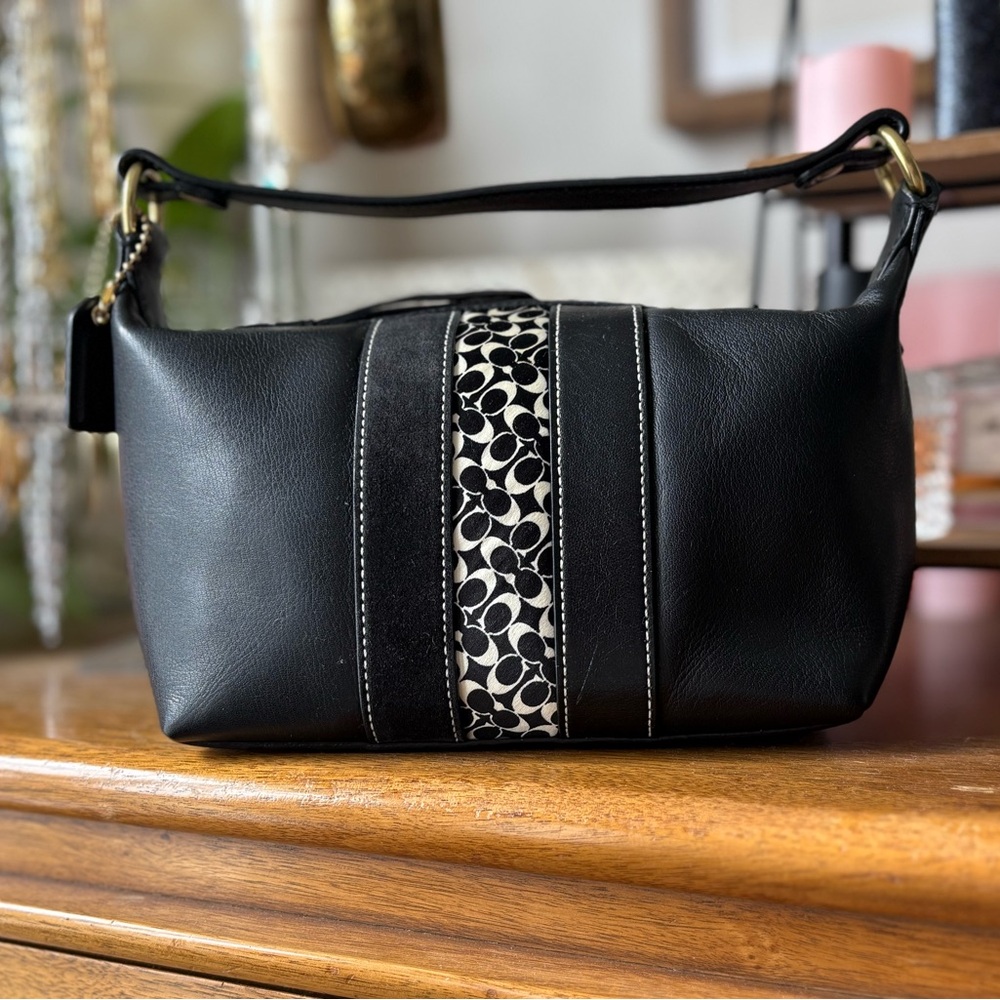 Black Leather Shoulder Bag